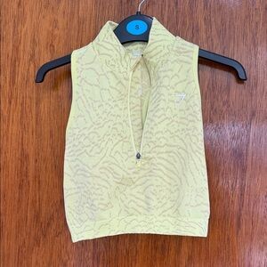 Gymshark Light Yellow Zip Tank Top